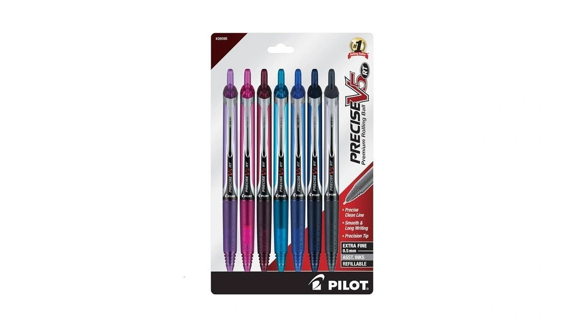 Pilot Precise V5 Rt Refillable & Retractable Rolling Ball Pens,