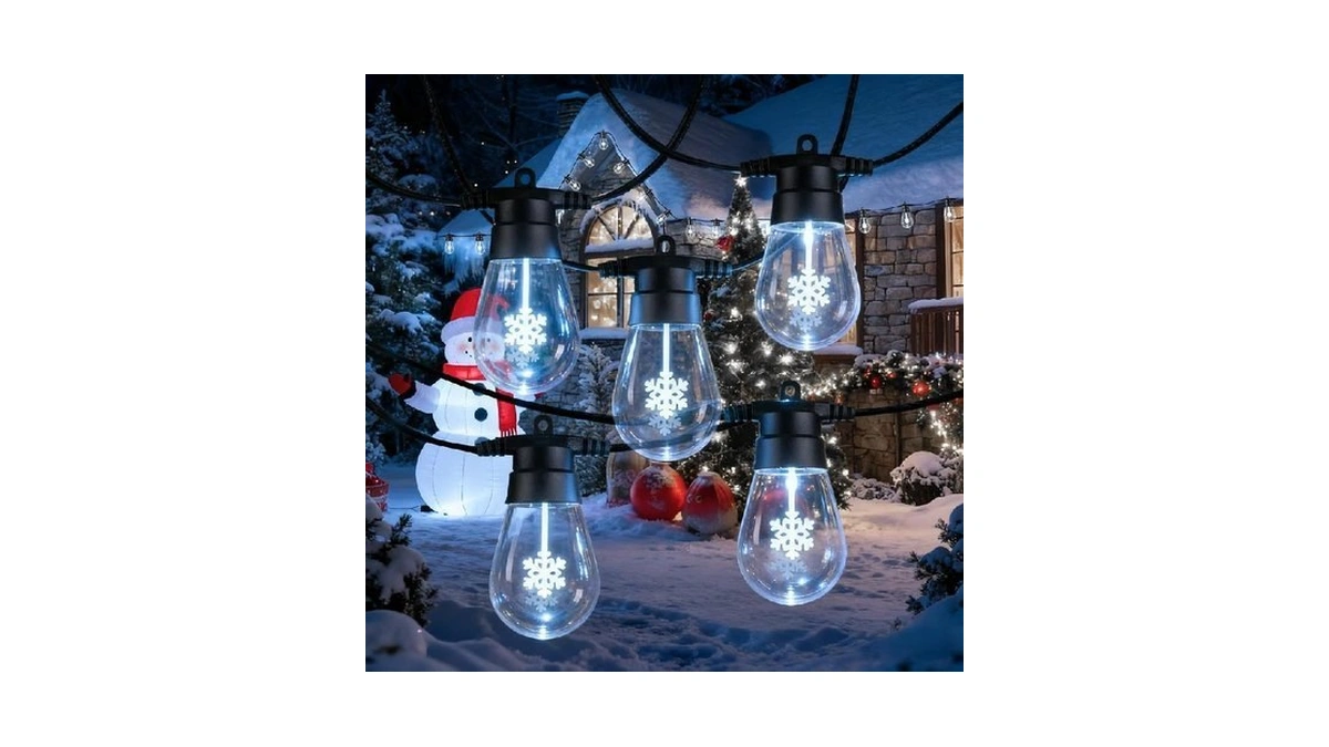 Led Outdoor String Lights, 50ft Patio Lights With 16pcs Shatterproof