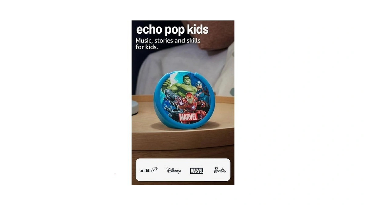 Amazon Echo Pop Kids (newest Model), Enjoy Age-appropriate Audiobooks, Interactive
