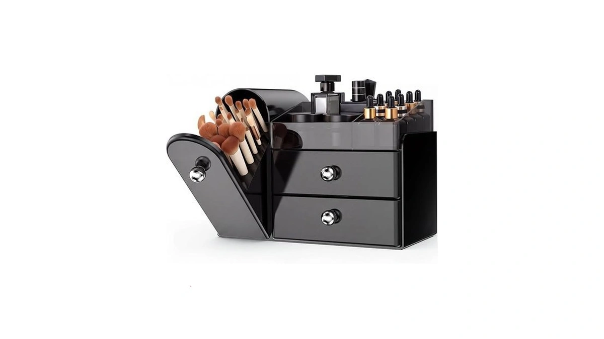 Trqwro Makeup Organizer,vanity Organizer With Makeup Brush Holder,large Skincare Organizers