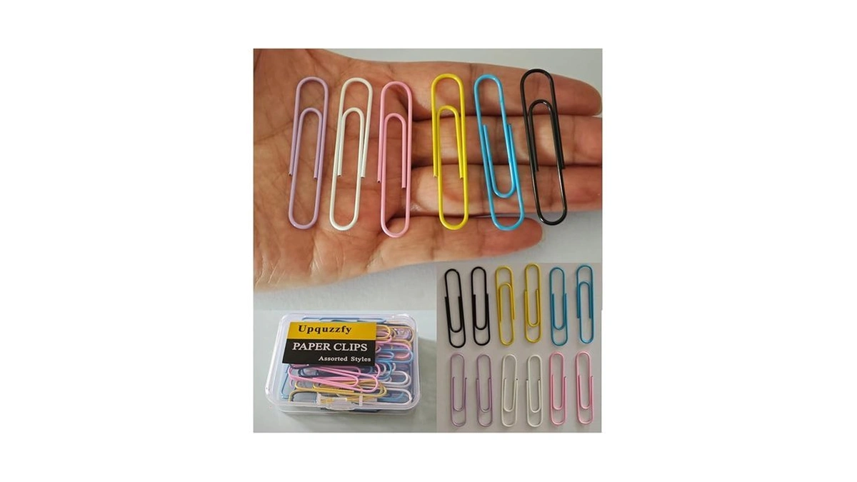 50 Pcs Large Paper Clips 2 Inch β Colorful Coated