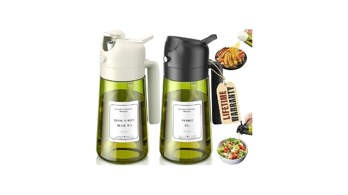 Vakoo Oil Sprayer For Cooking, 2 In 1 Oil Dispenser