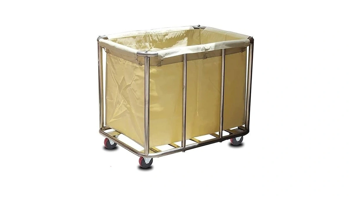 Large Laundry Cart With Wheels Heavy Duty Rolling Storage Basket
