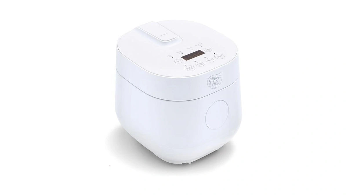 Greenlife Digital Rice & Beans Cooker, 2-cups Uncooked/4-cups Cooked, Removable