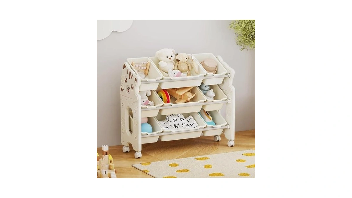 Buy1crossgo Cat Pattern Toy Storage Organizer With 9 Toy Bins