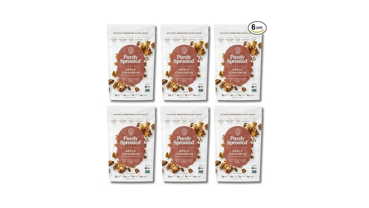 Purely Sprouted Apple Cinnamon Snack Mix - Almonds, Cashew Nuts
