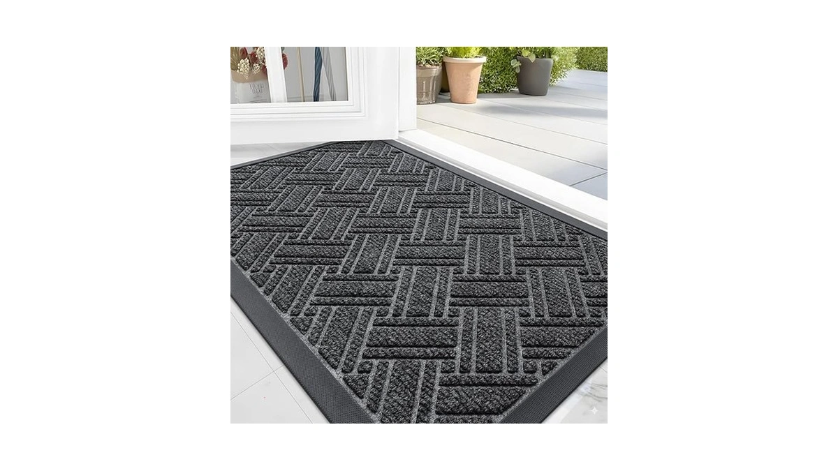 Olanly Indoor Outdoor Mat, Sturdy Natural Rubber Floor Mat, Non