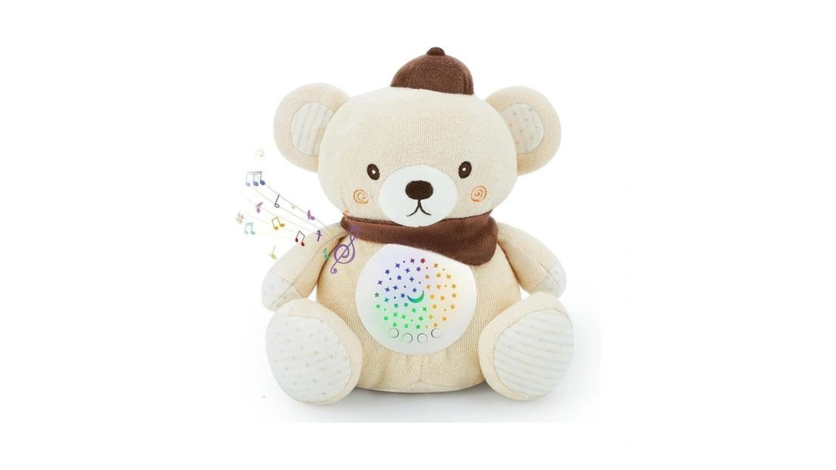 Baby Sleep Soother Bedtime Bear With Night Light Star Projector,
