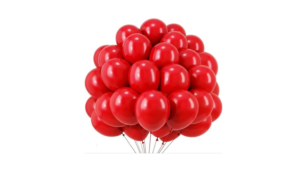 Rubfac Red Balloons 120pcs 12 Inch, 2026 International Football Game