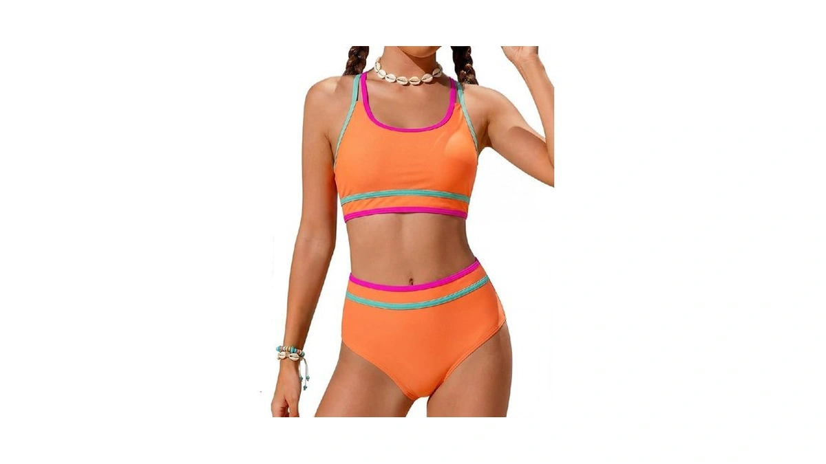 Teen Girl Swimsuit Bathing Suits Size 12-14 Two Piece Color