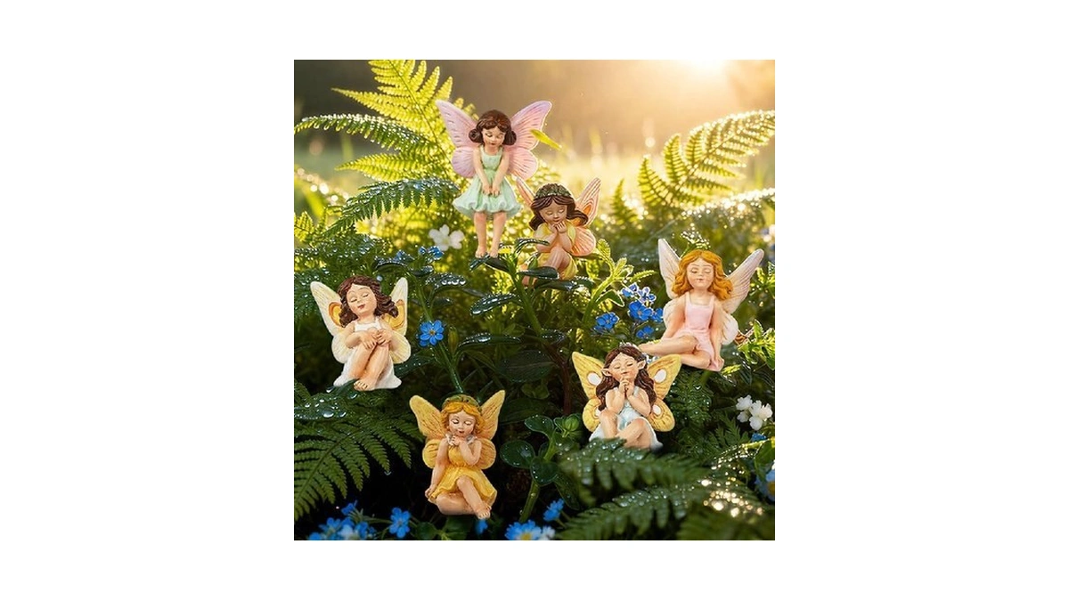 U Wonderful Miniature Fairy Figurines - 6pcs Mini Fairies For