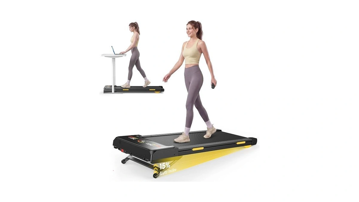 Toputure Walking Pad Treadmill With 15% 15-level Auto Incline, 3.0hp