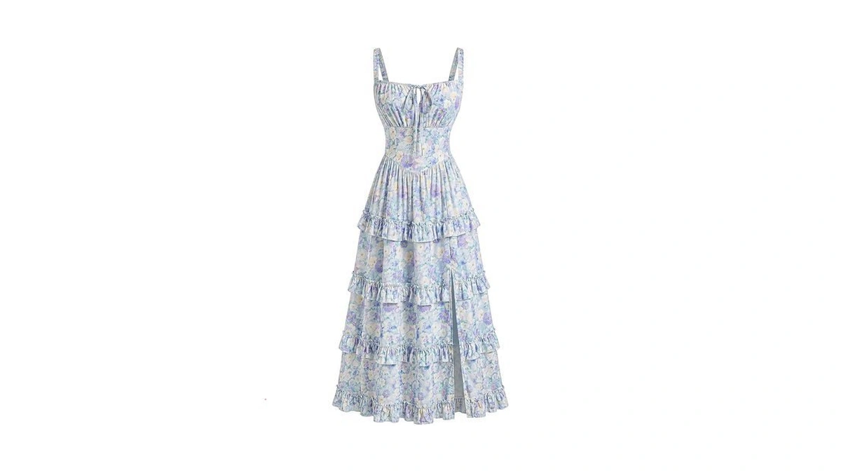 Women's Floral Corset Dress 2026 Summer Spring Wedding Guest Dresses