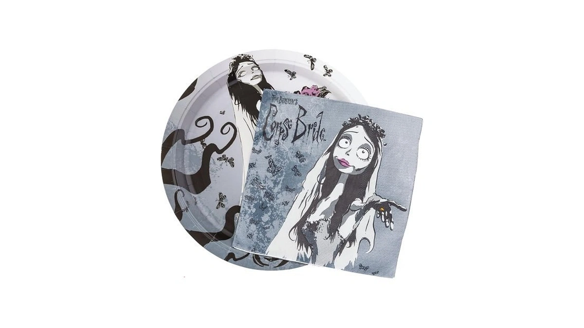 Silver Buffalo Tim Burton's Corpse Bride 32 Pack Partyware Disposable