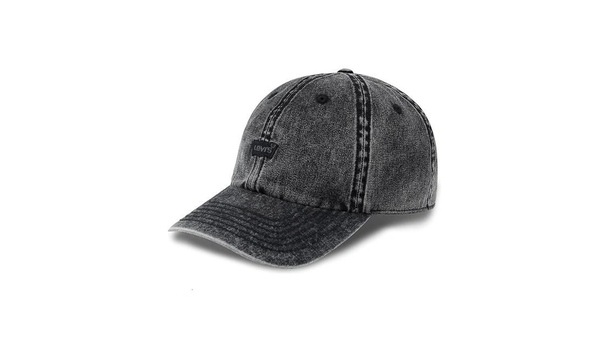 Levi's Men's Snow Wash Baseball Hat, Black, One Size
