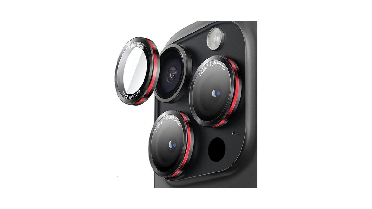 Jetech Camera Lens Protector For Iphone 15 Pro 6.1-inch And