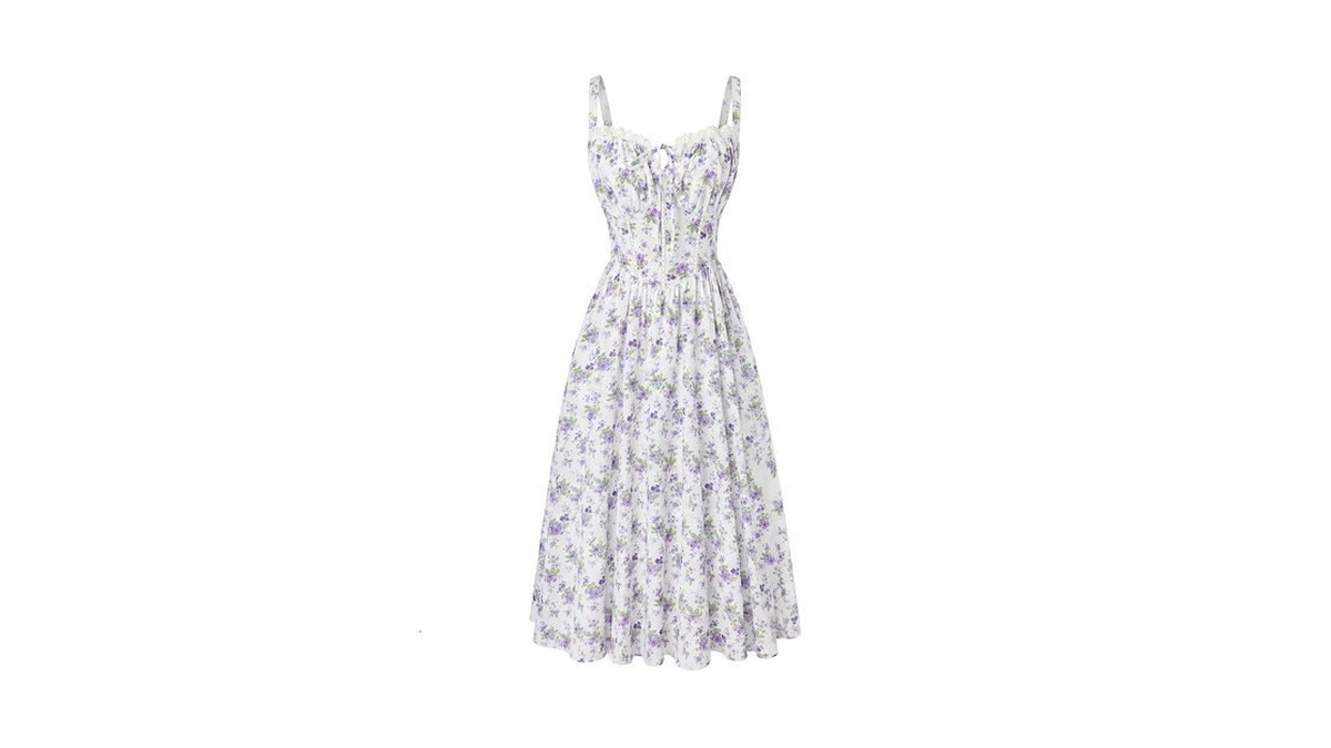 Scarlet Darkness Women 2026 Floral Corset Dress Summer Milkmaid Sundress