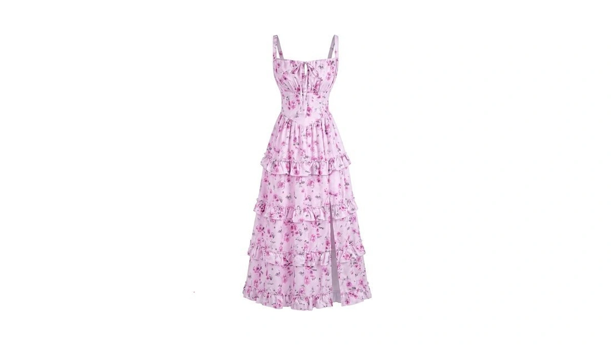 Women's Floral Corset Dress 2026 Summer Spring Wedding Guest Dresses