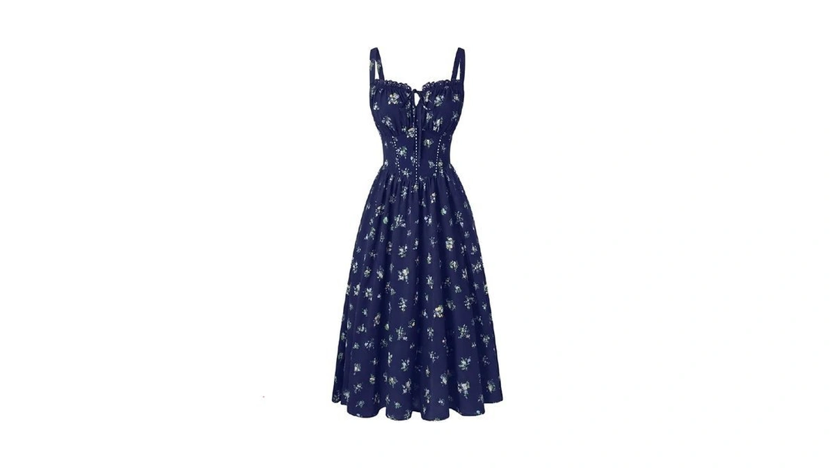 Scarlet Darkness Women 2026 Floral Corset Dress Summer Milkmaid Sundress