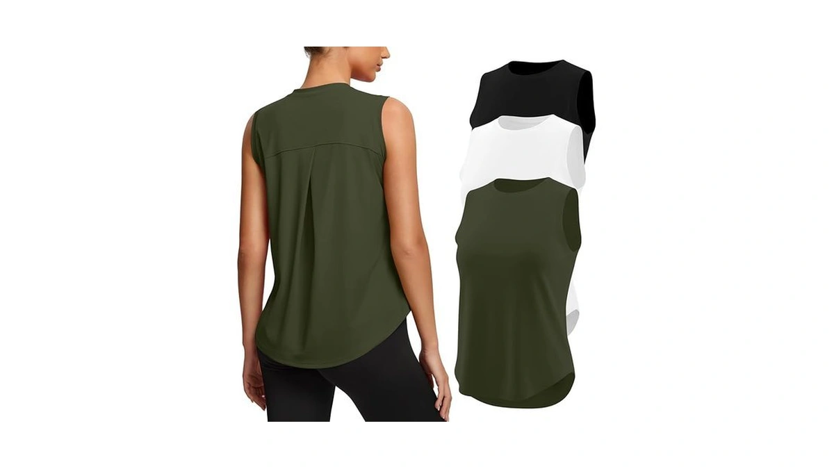 Missclub Loose Workout Tank Tops For Women Lightweight Long Athletic