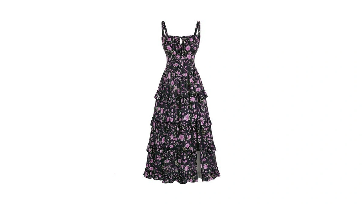 Women's Floral Corset Dress 2026 Summer Spring Wedding Guest Dresses