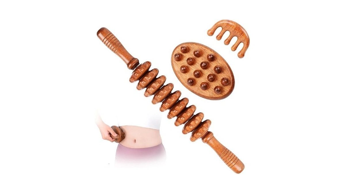 Nxcylw 3-in-1 Wood Therapy Massage Tools Wooden Lymphatic Drainage Massager