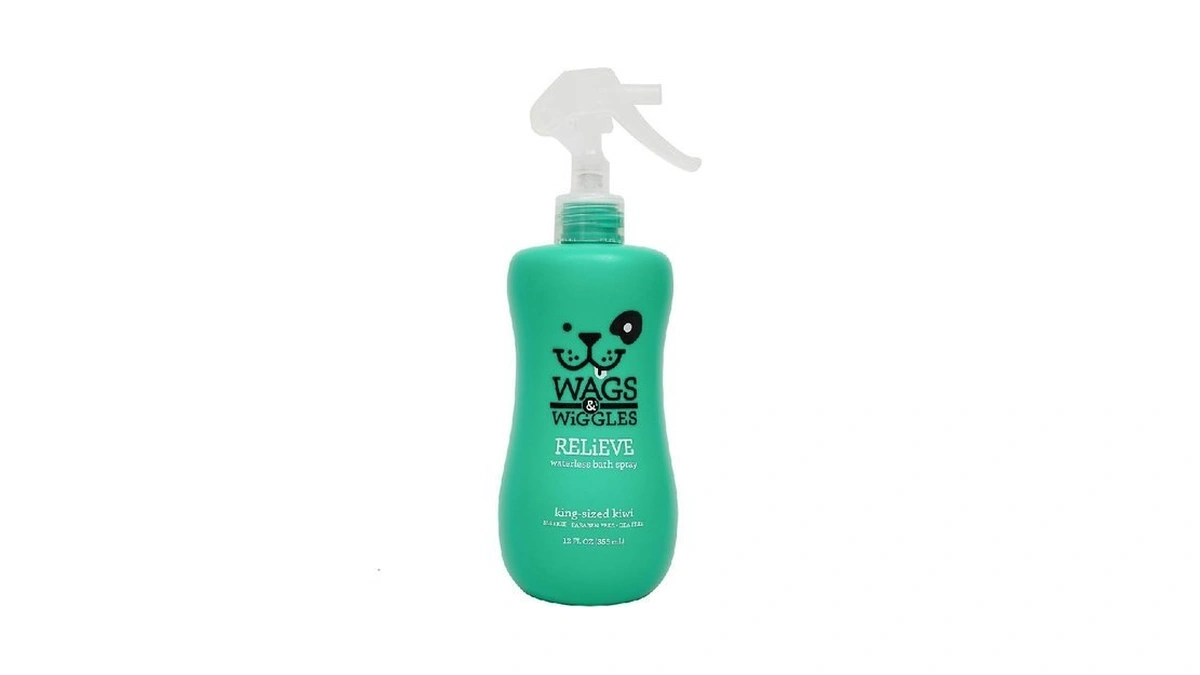 Wags & Wiggles Relieve Anti-itch Dog Spray, Kiwi Scent, Waterless