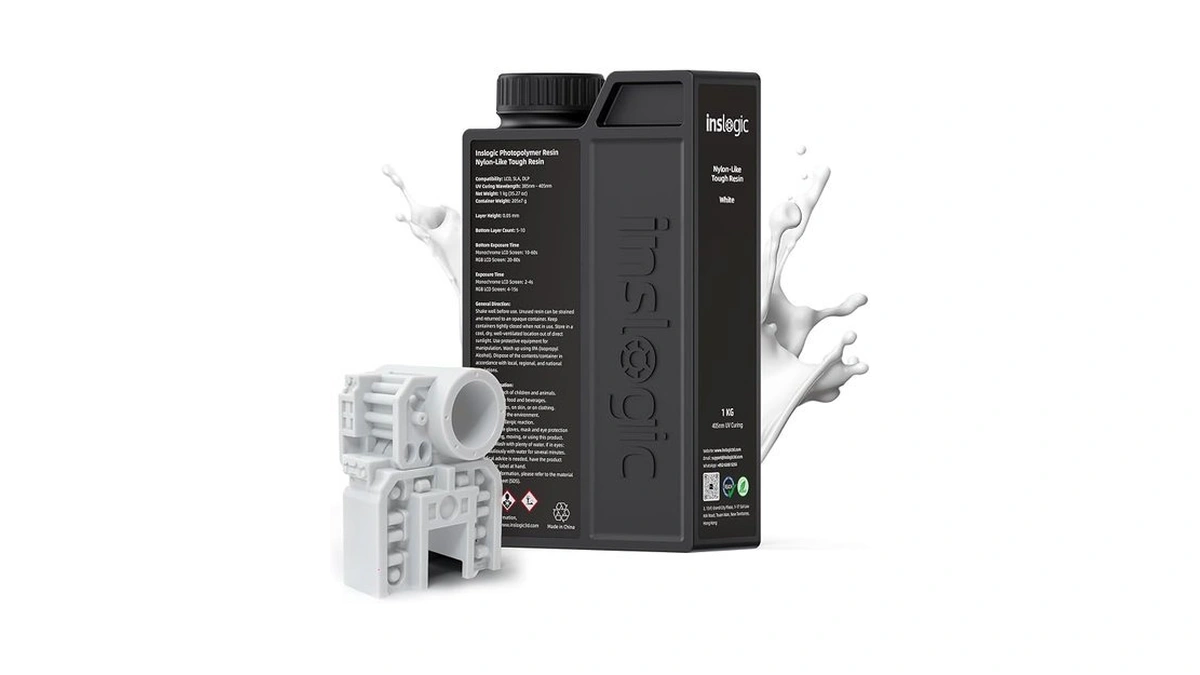 Inslogic Nylon-like Tough 3d Printer Resin, High Impact Resistance &