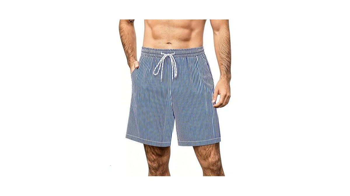 Aprolive Mens Swim Trunks With Compression Mesh Lining Above Knee