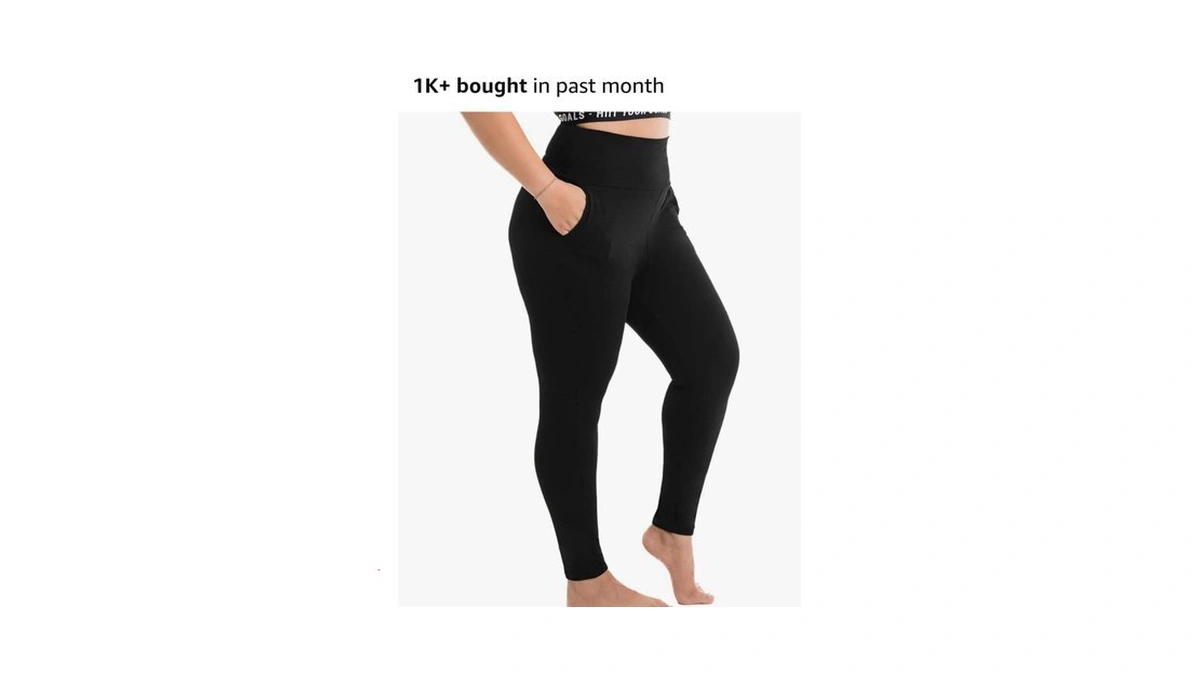 Walifrey Plus Size Leggings With Pockets For Women, High Waist