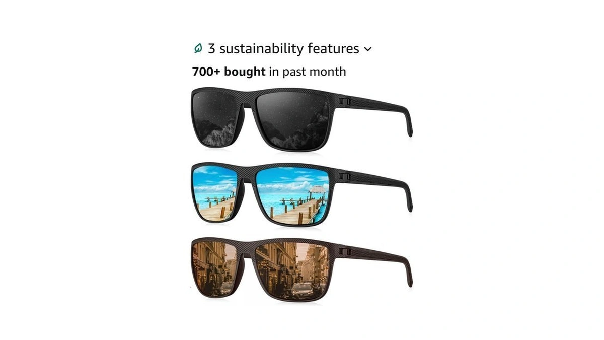 Kaliyadi Polarized Sunglasses Men, Lightweight Mens Sunglasses Polarized Uv Protection
