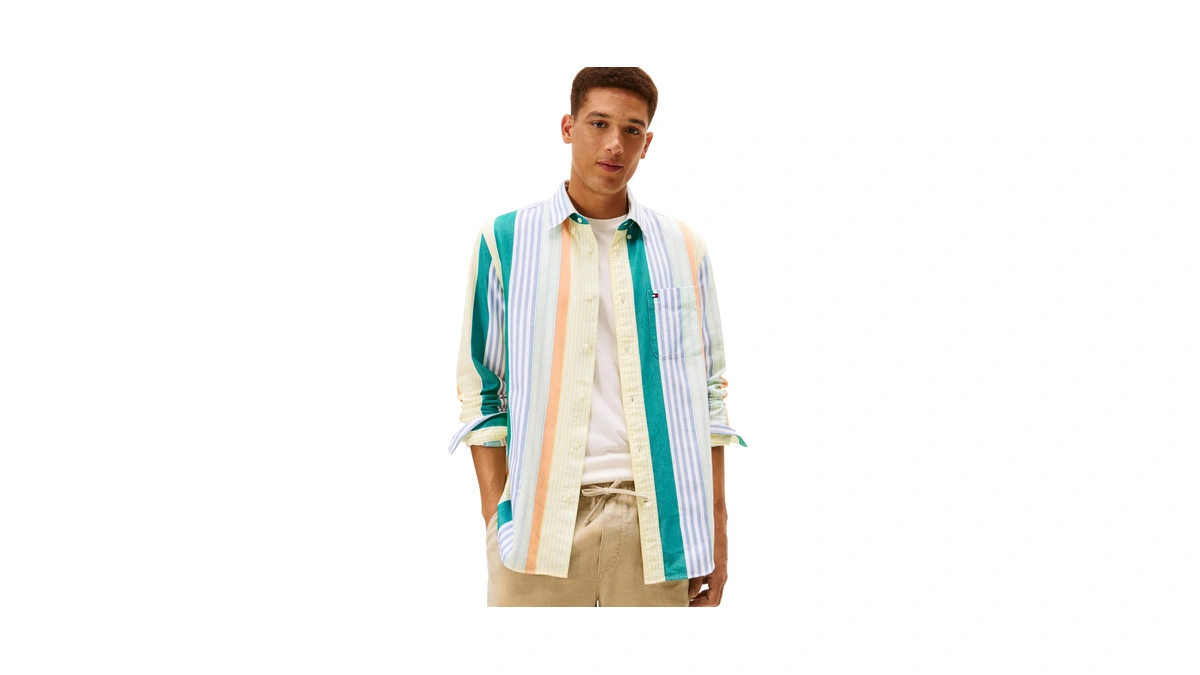 Tommy Hilfiger Men's Long Sleeve Oxford Shirts In Regular Fit,
