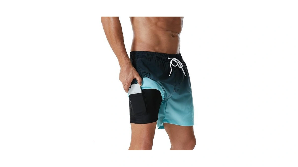 Silkworld Mens Swimming Trunks With Compression Liner Quick Dry 5
