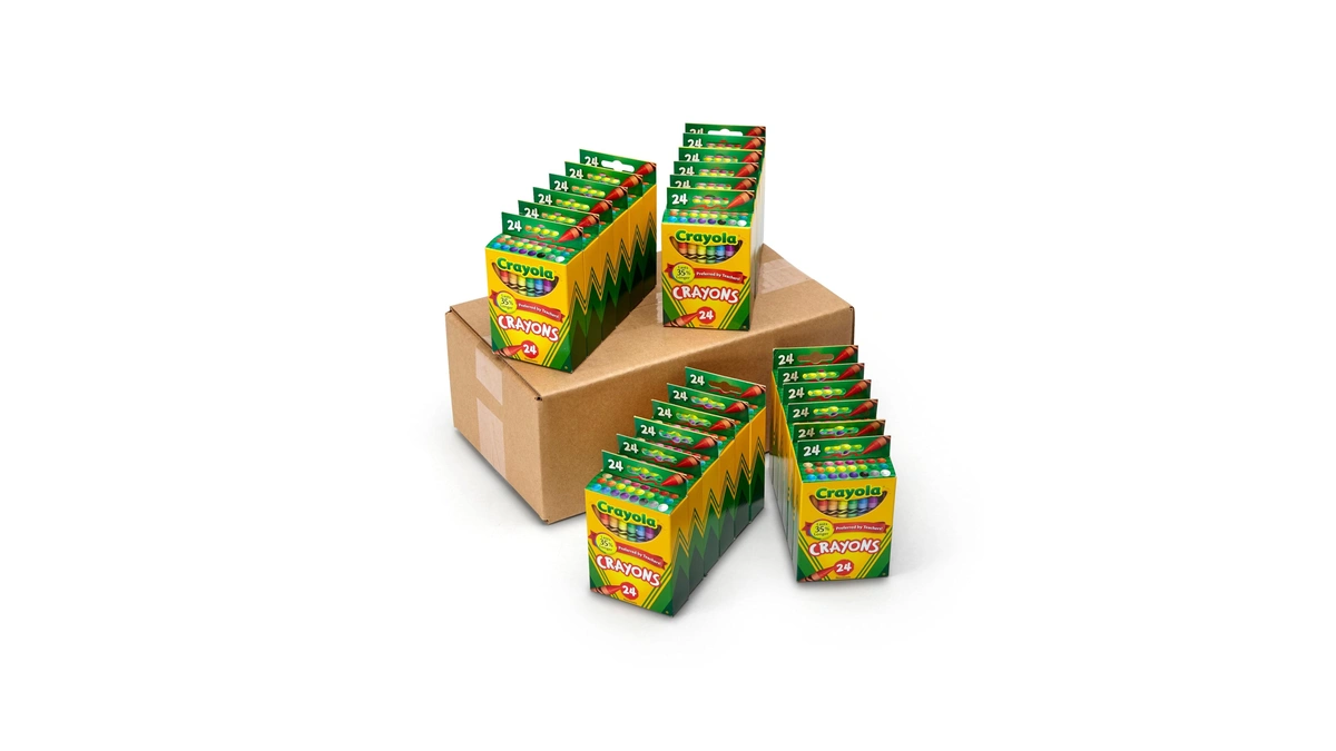 Crayola Crayons Bulk (24 Packs), Preschool Classroom Supplies, Coloring Book