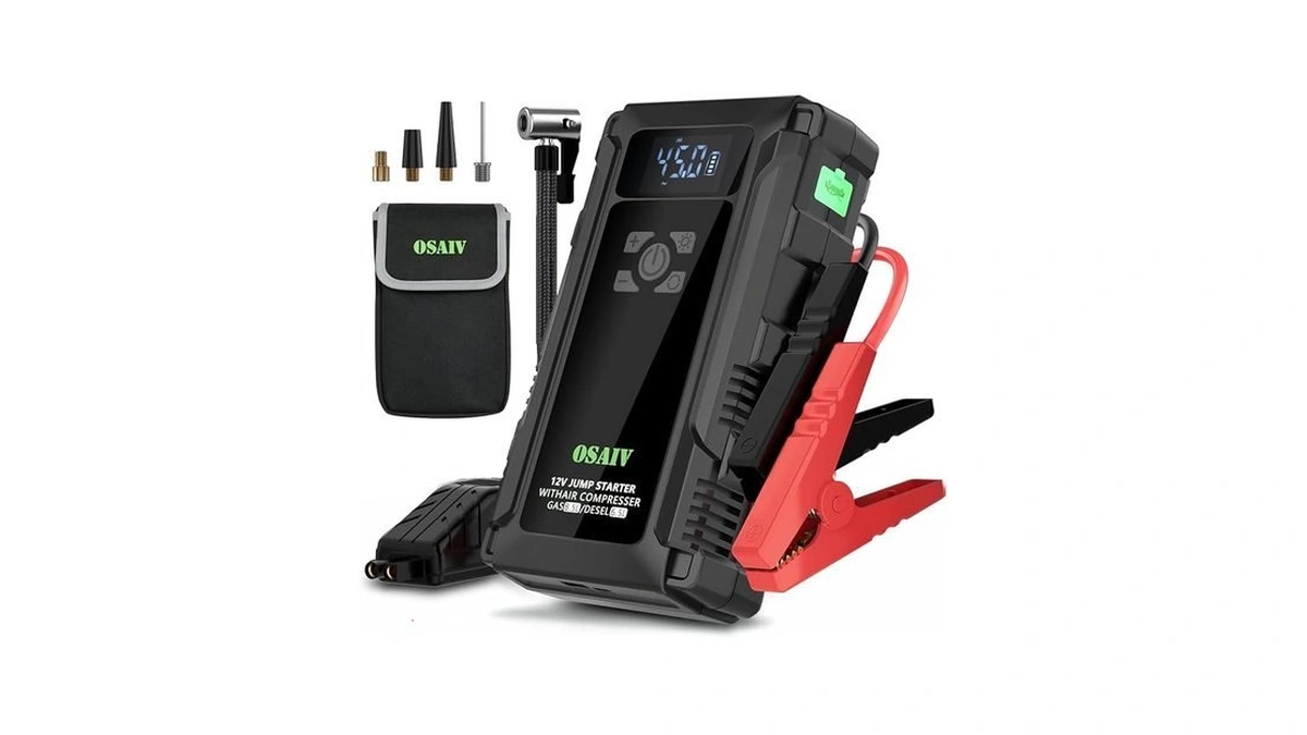 Osaiv Jump Starter With Air Compressor, 3000a Car Battery Jump