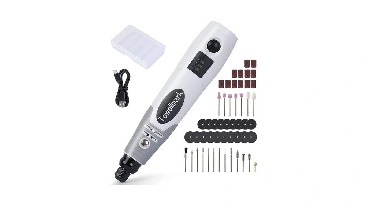 Rotary Tool Kit, Towallmark Cordless Rotary Tool 3.6v With 50