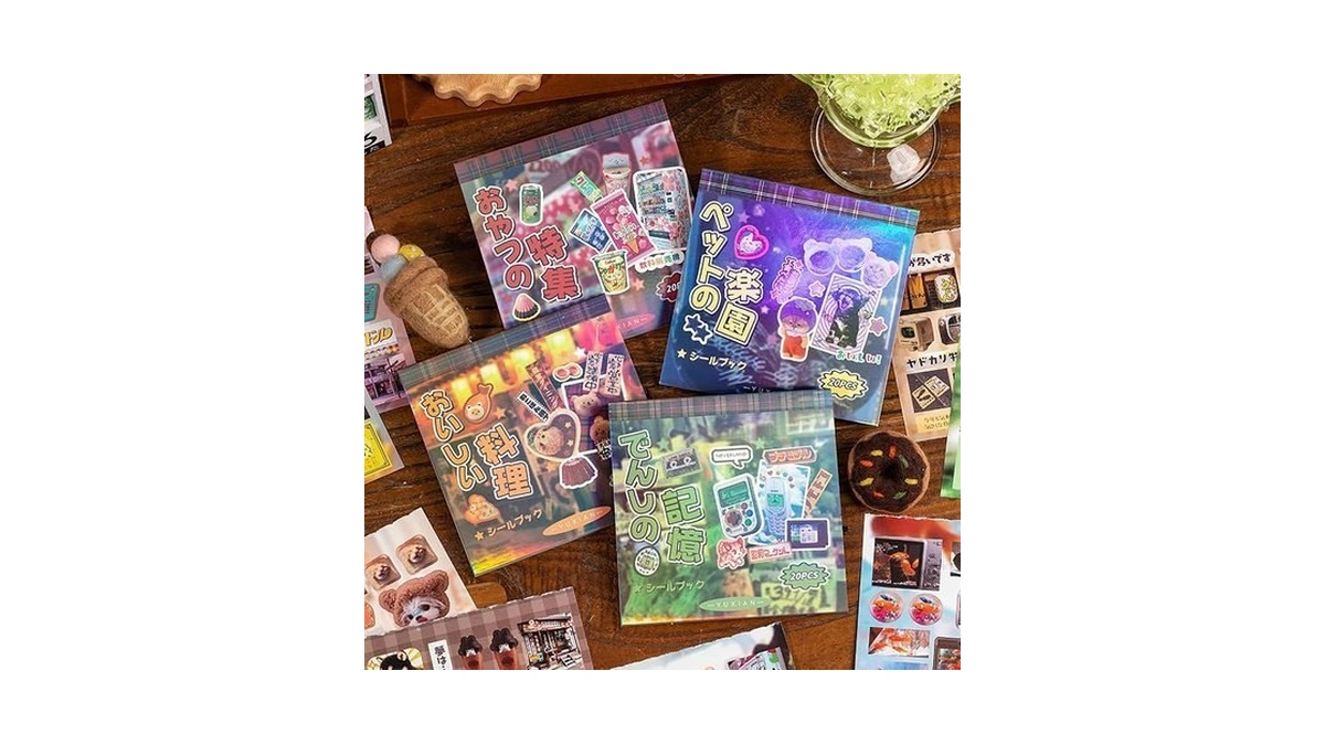 600+ Japanese Vintage Aesthetic Stickers Book, 30 Sheets Scrapbook Sticker