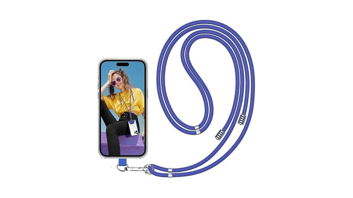 Ss Phone Lanyard, Adjustable Detachable Neck Strap With Phone Patch