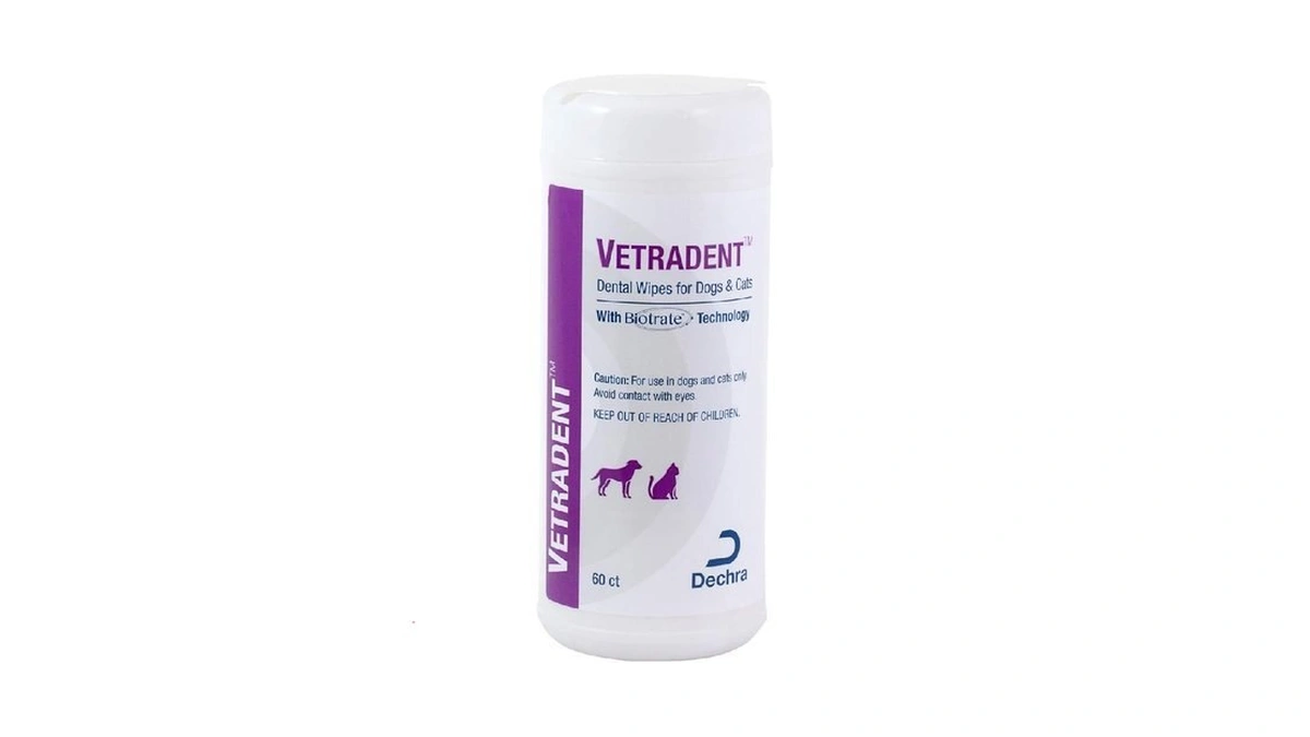 Vetradent Dental Wipes, 60 Ct