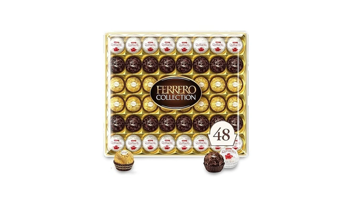 Ferrero Collection, Premium Assorted, Hazelnut, Dark Chocolate And Coconut, 48