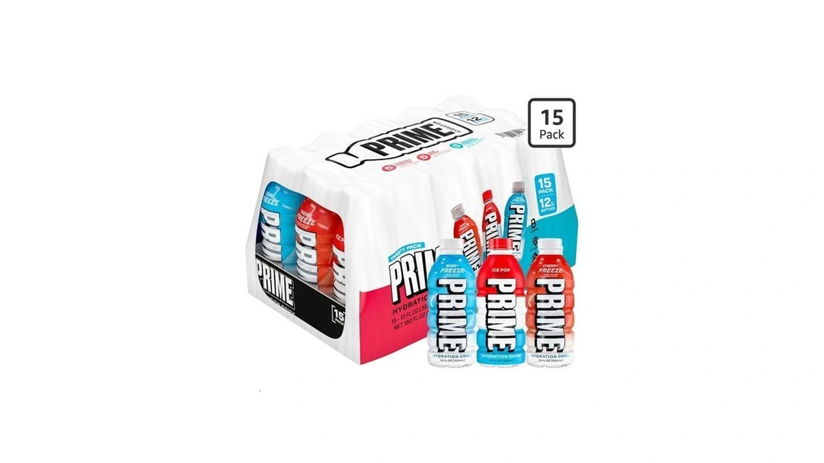 Prime Hydration Variety, Berry Freeze, Cherry Freeze, & Ice Pop