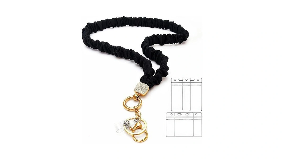Assraos Satin Scrunchie Lanyard Stretchy Id Badge Holder For Teachers