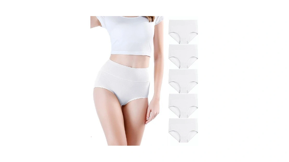 Wirarpa Women's Underwear High Waisted Ladies Cotton Panties Soft Full