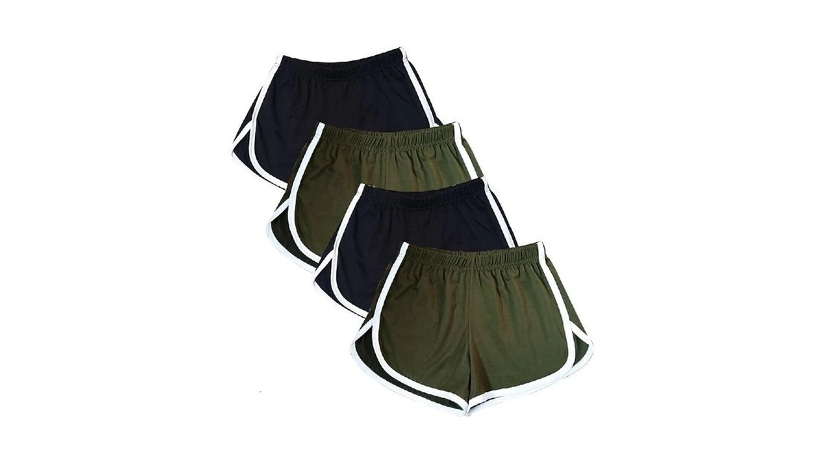 Cameway 4 Pack Women's Cotton Yoga Dance Short Pants Summer
