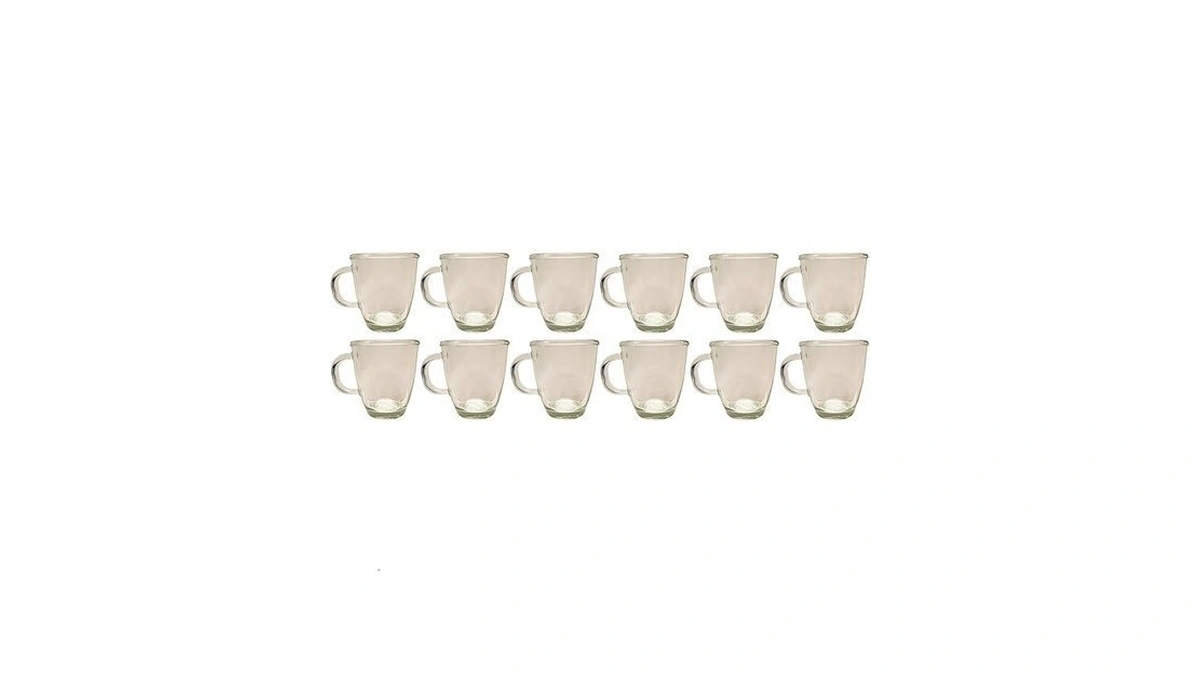 Set Of 12 Epure Coffee Mugs! Beautiful Epure Glass -