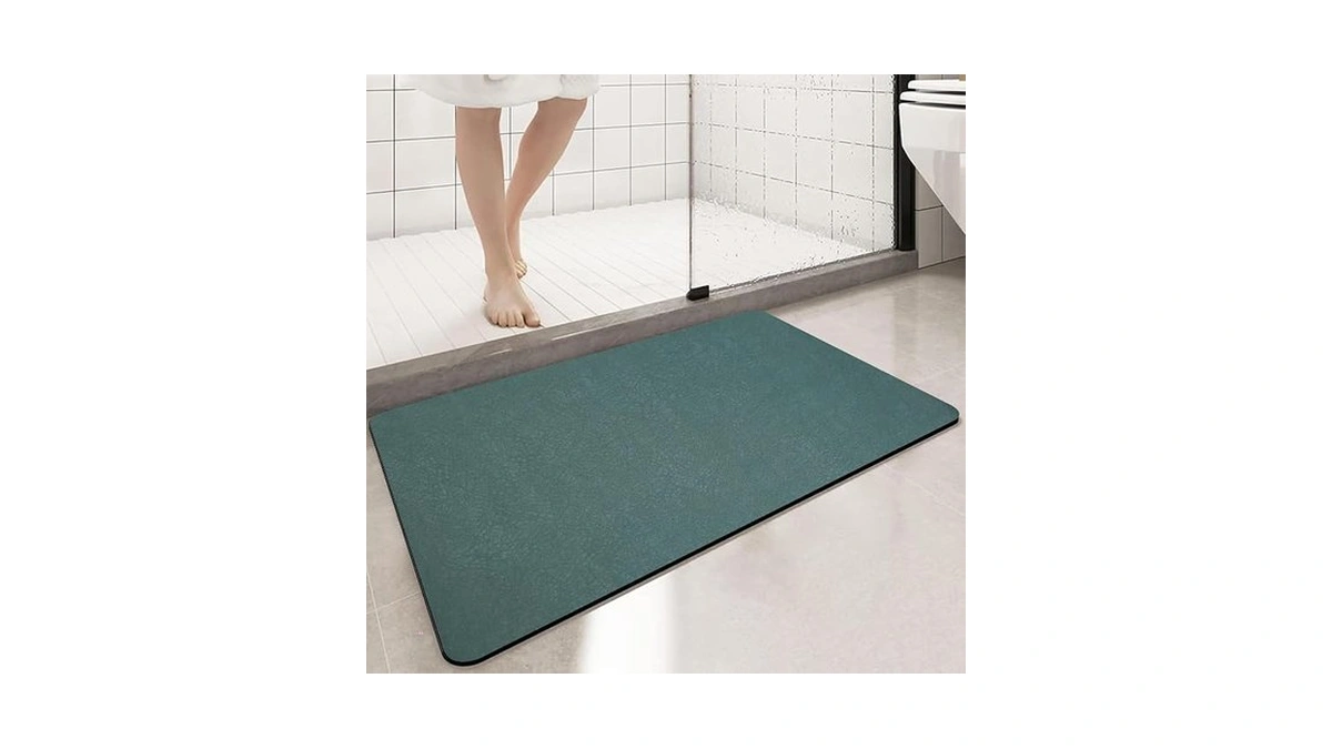 Prooveelly Diatomaceous Earth Bath Mat Bathroom Rugs Super Absorbent Quick