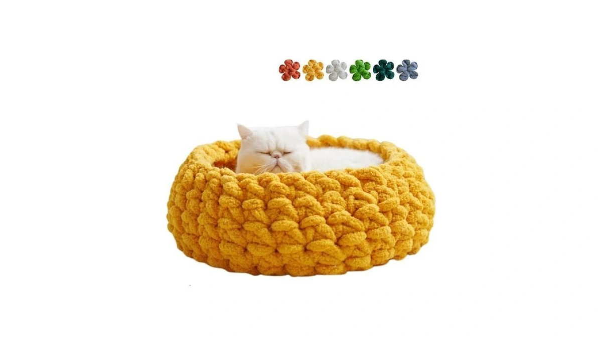 Urnat Cat Nest Bed - Premium Self Warming Handwoven Washable