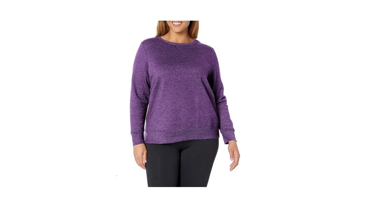 Just My Size Womens Plus-size Ecosmart Sweatshirt With V-notch Athletic