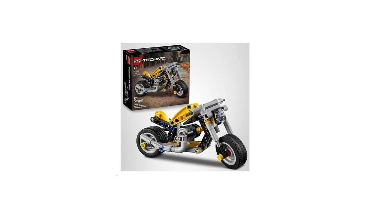 Lego Technic Yellow Motorcycle Toy - Building Toy For Boys