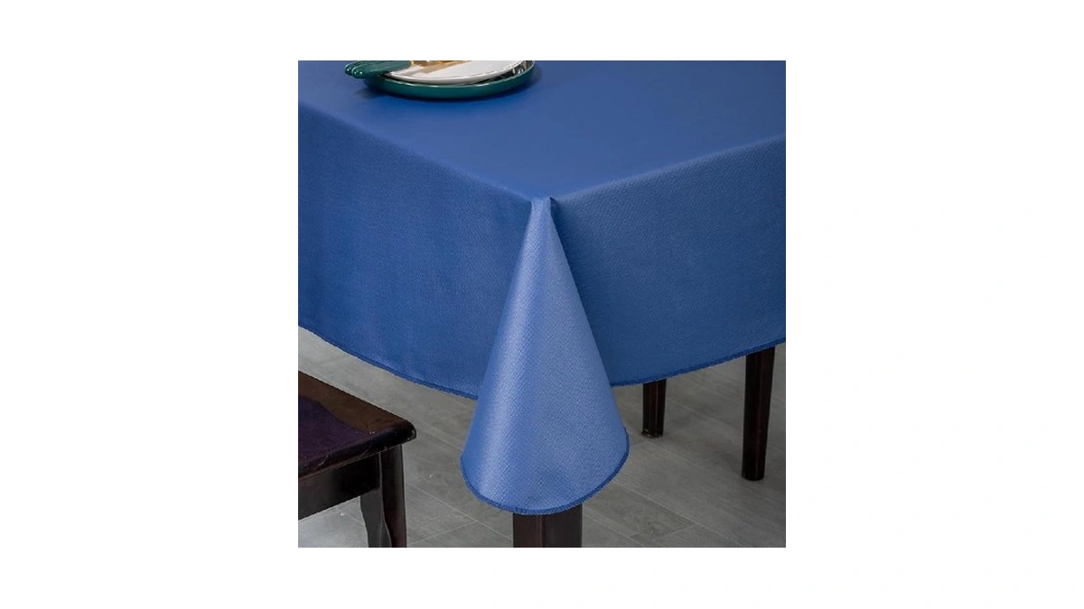 Elegant Rectangular Tablecloth, 100% Waterproof Vinyl, Solid Color Tablecloth, Modern